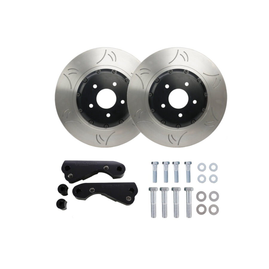 354mm front two piece rotor kit for s/r chassis with 370z akebono or infinity g37 calipers