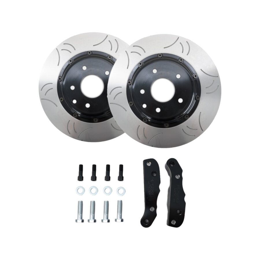 350mm two piece rear brake upgrade kit for s/r chassis with 370z akebono calipers (intro price)
