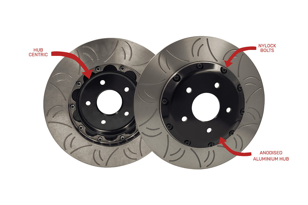 324mm front two piece rotors suits: 350z z33, skyline v35