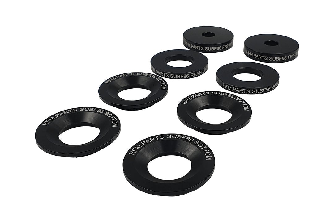 semi rigid aluminium differential spacers suits: subaru brz zc6, toyota 86 zn6