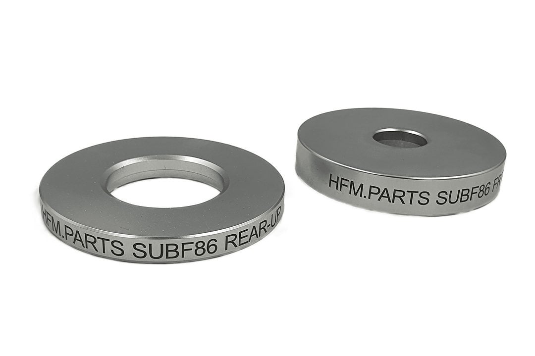 semi rigid aluminium subframe spacers suits: subaru brz zc6, toyota 86 zn6