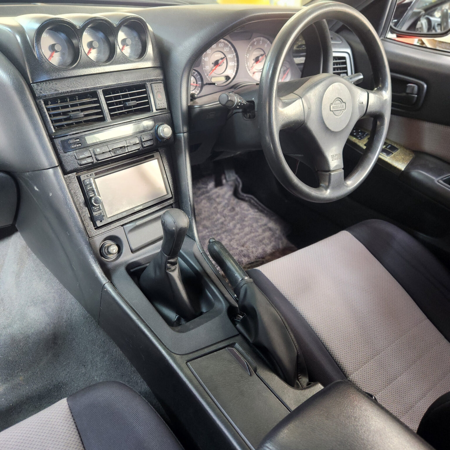 gear shifter & handbrake boot set suits: nissan r34