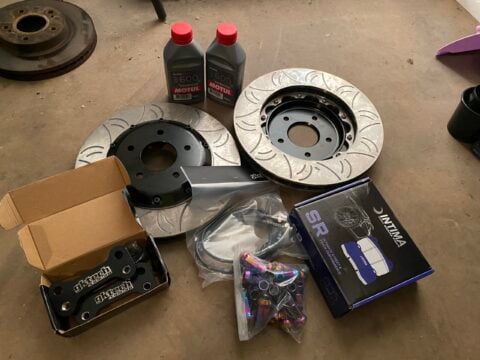 324mm front two piece brake upgrade kit suits: r32 gtr