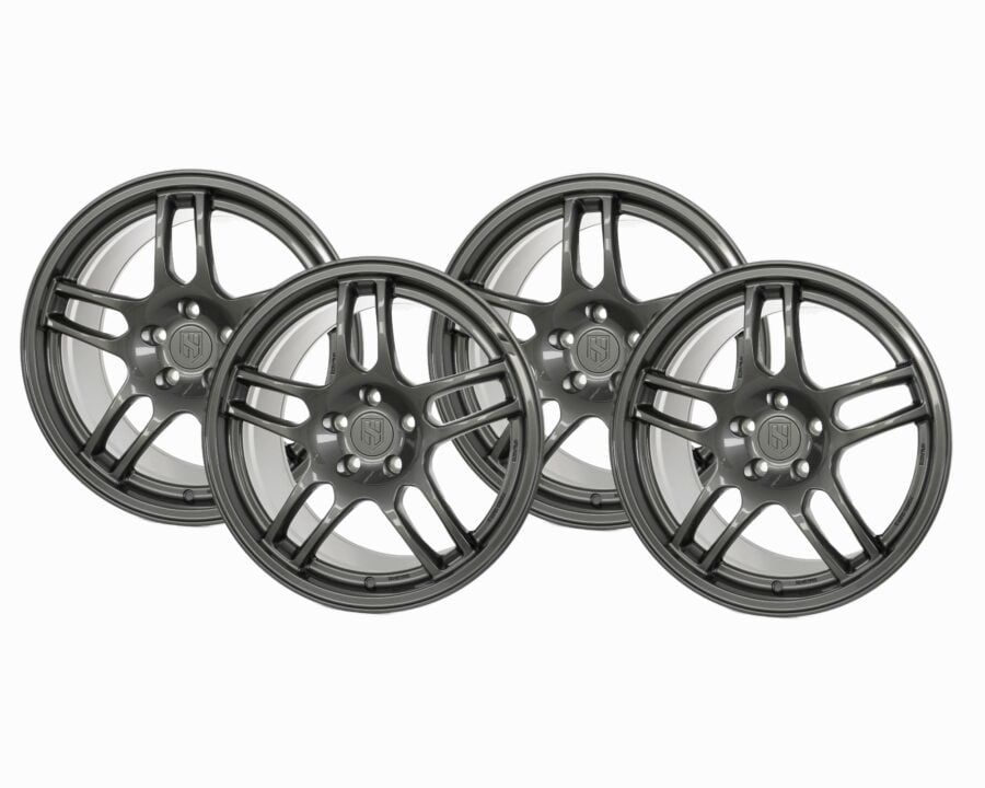 r33 gtr styled monoblock forged wheels gunmetal 18x9.5" (set of 4) limited run