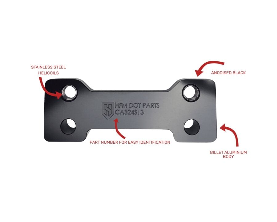 324mm rotor caliper adapter brackets suits: s13, s14, s15, r32 gts t