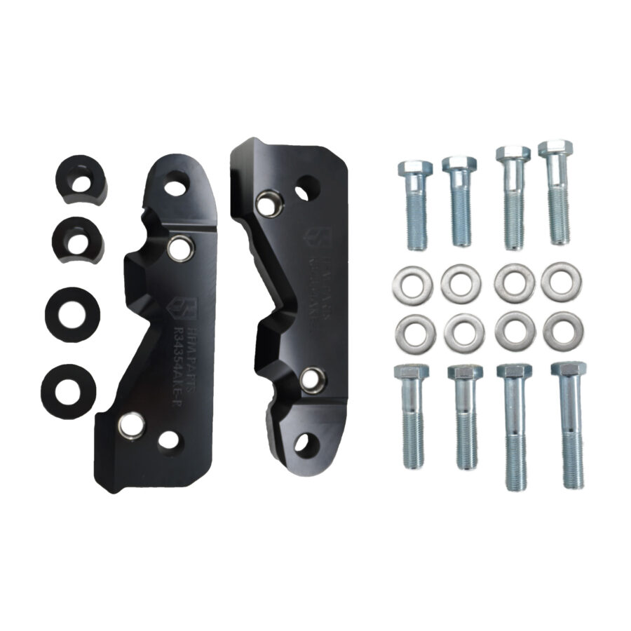 354mm front rotor caliper adaptor brackets: r34 gtt, r33 gtst akebono caliper