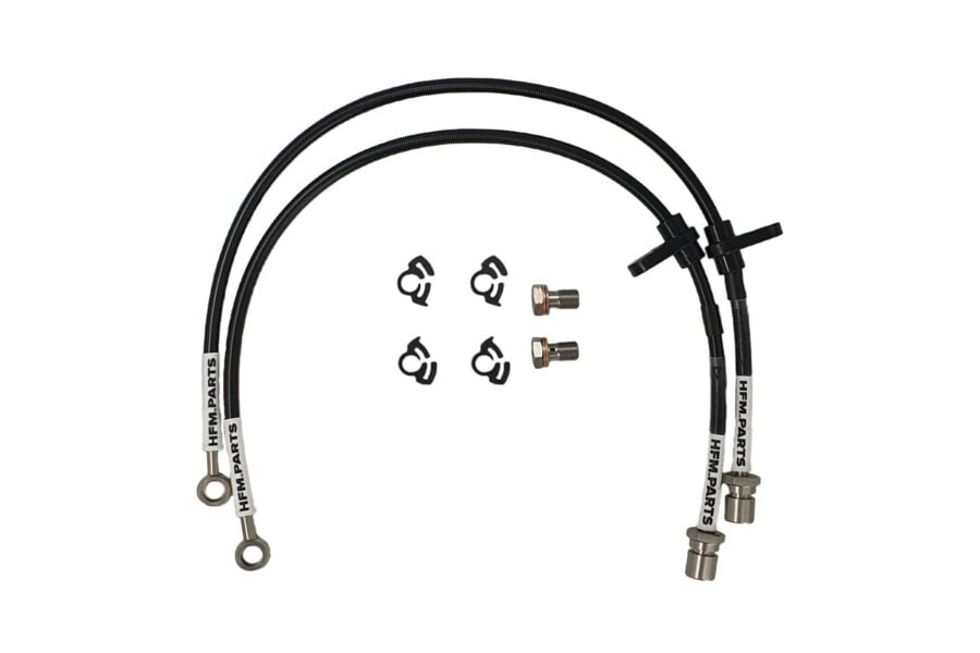 front braided brake lines suits: hfm.parts 326mm two piece front rotor package for subaru brz zc6, toyota 86 zn6