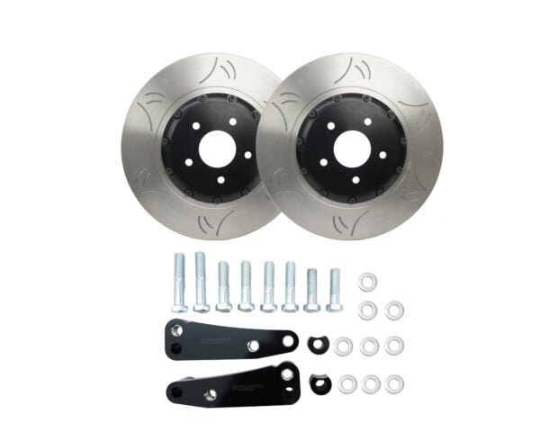354mm front two piece brake upgrade kit for 350z z33, v35 with 370z akebono calipers