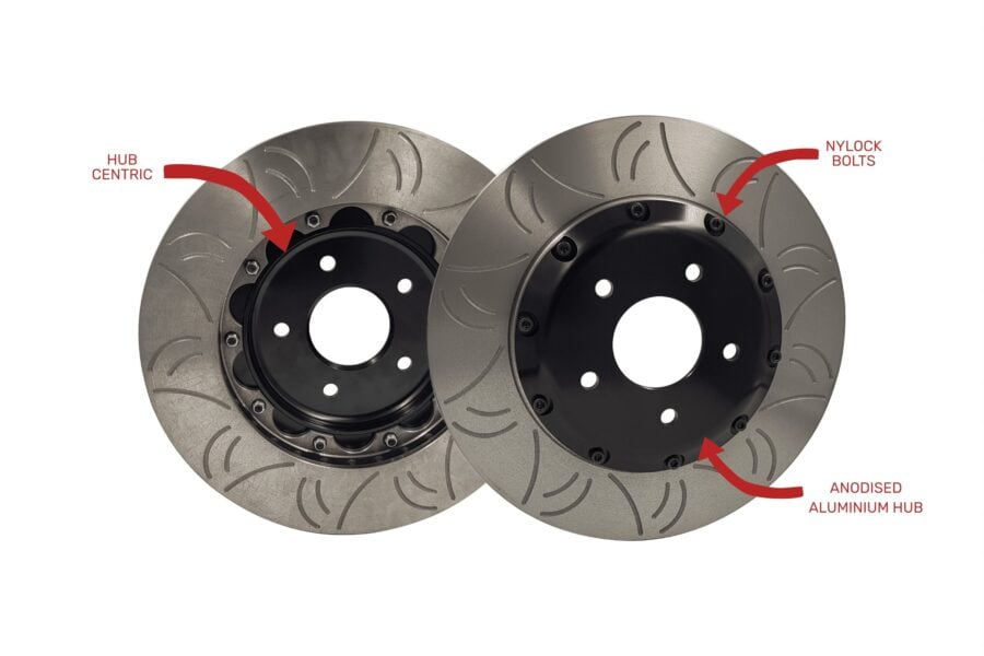 324mm front two piece rotors suits: 350z z33, skyline v35