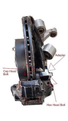 340mm rotor adaptor install guide image