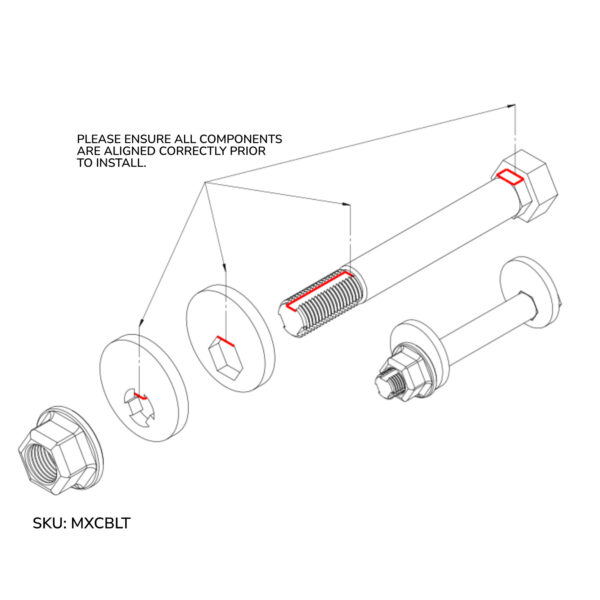 high tensile eccentric camber bolts for mx 5 na, nb