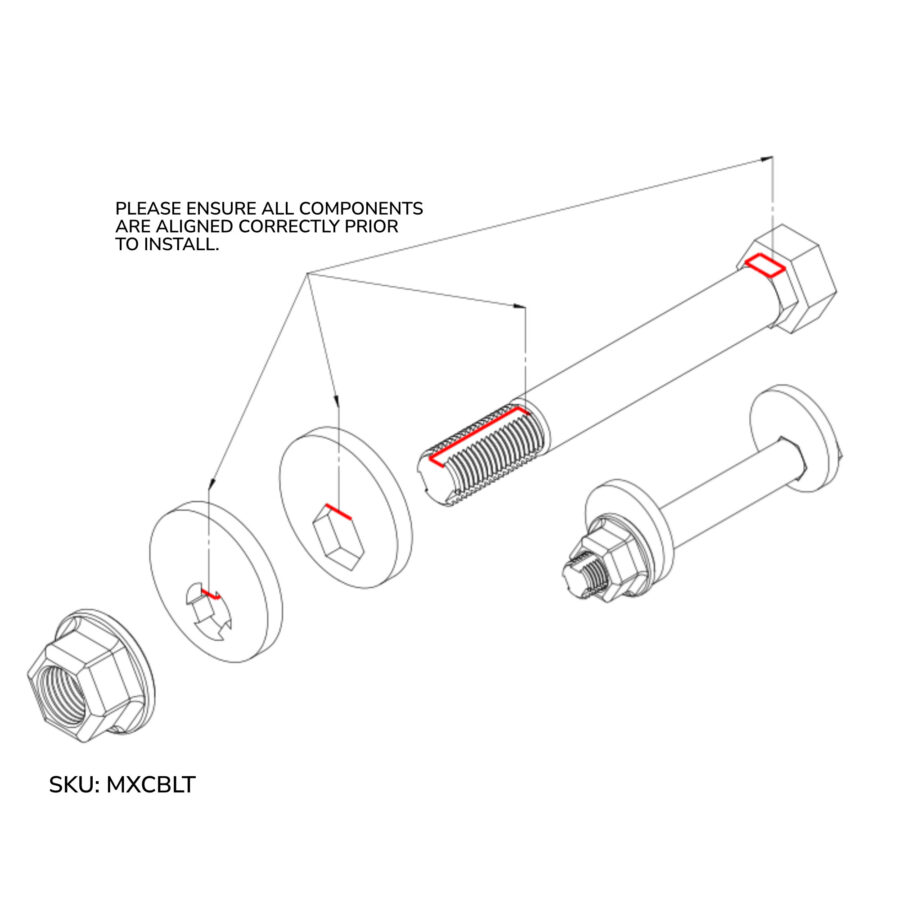 high tensile eccentric camber bolts for mx 5 na, nb