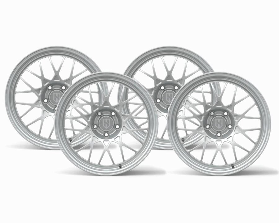 r32 gtr v spec styled monoblock forged wheels 18x9.5" (set of 4) limited run